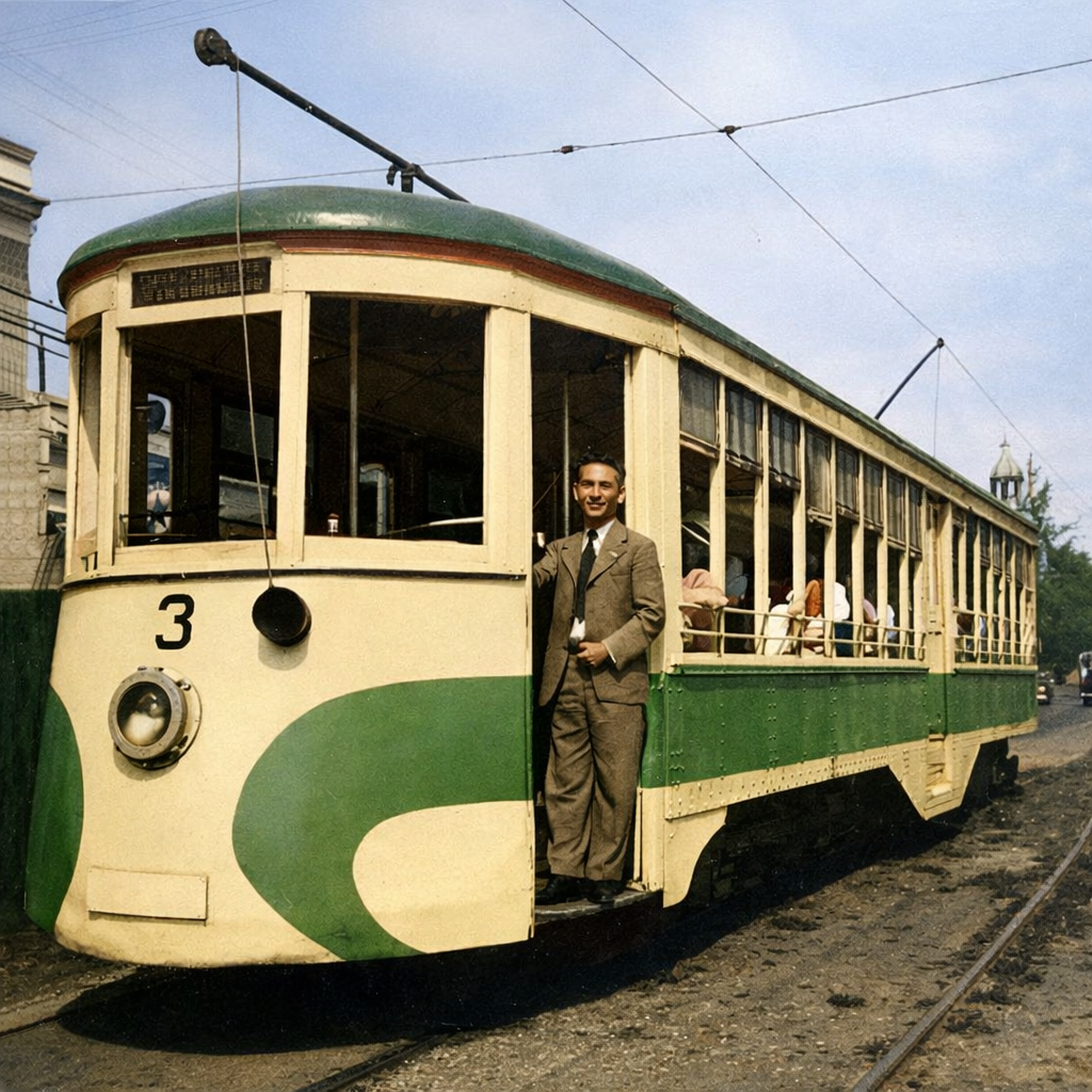 Carro tres streamline conductor colorized