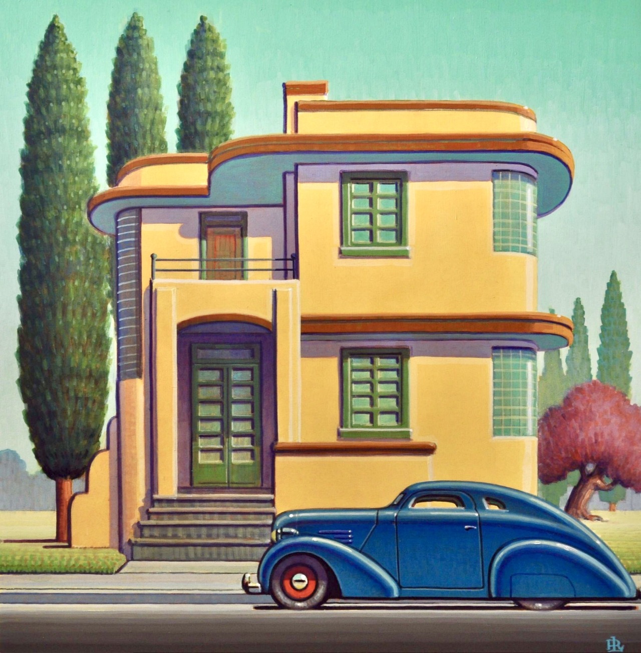 Casa amarilla streamline dos niveles Casa amarilla streamline dos niveles