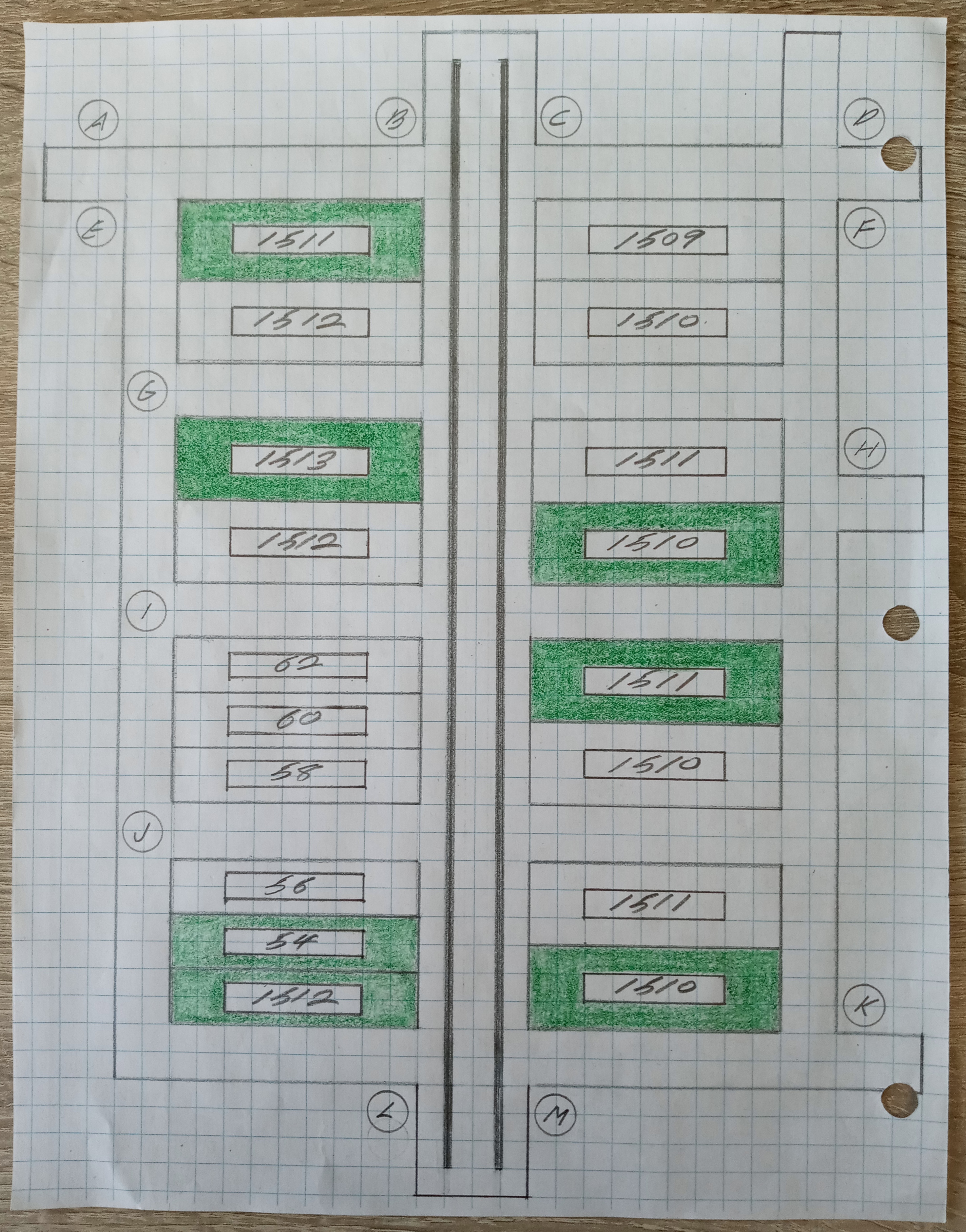 Croquis recortado servidumbre trolley pre 1946