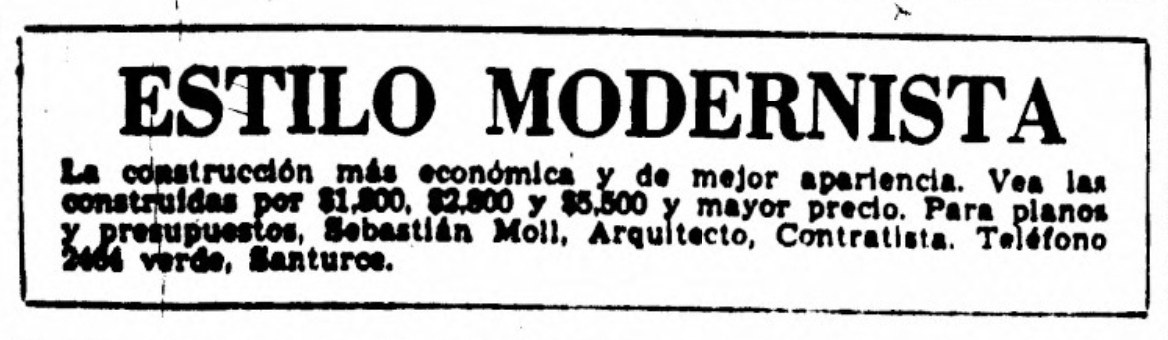 Desplegado estilo modernista Desplegado estilo modernista