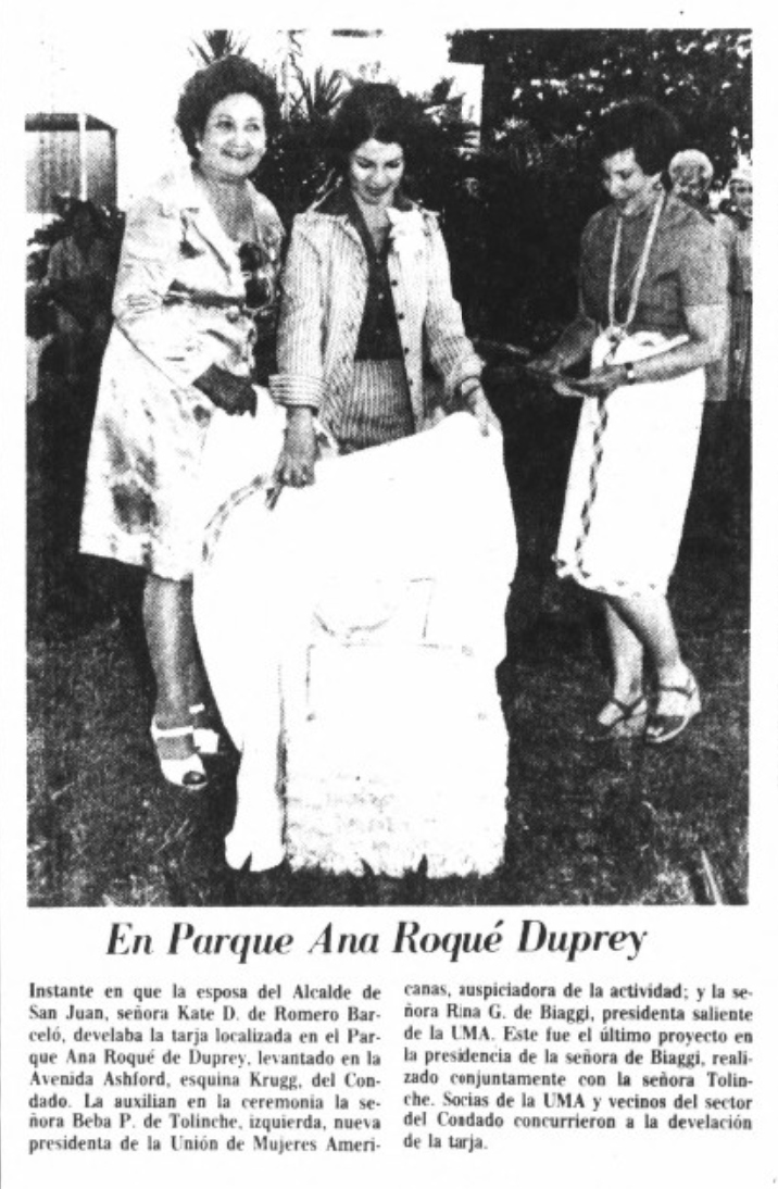 Develación tarja parquecito