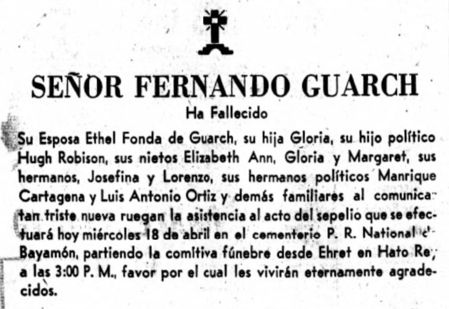 Señor Fernando Guarch Ríos