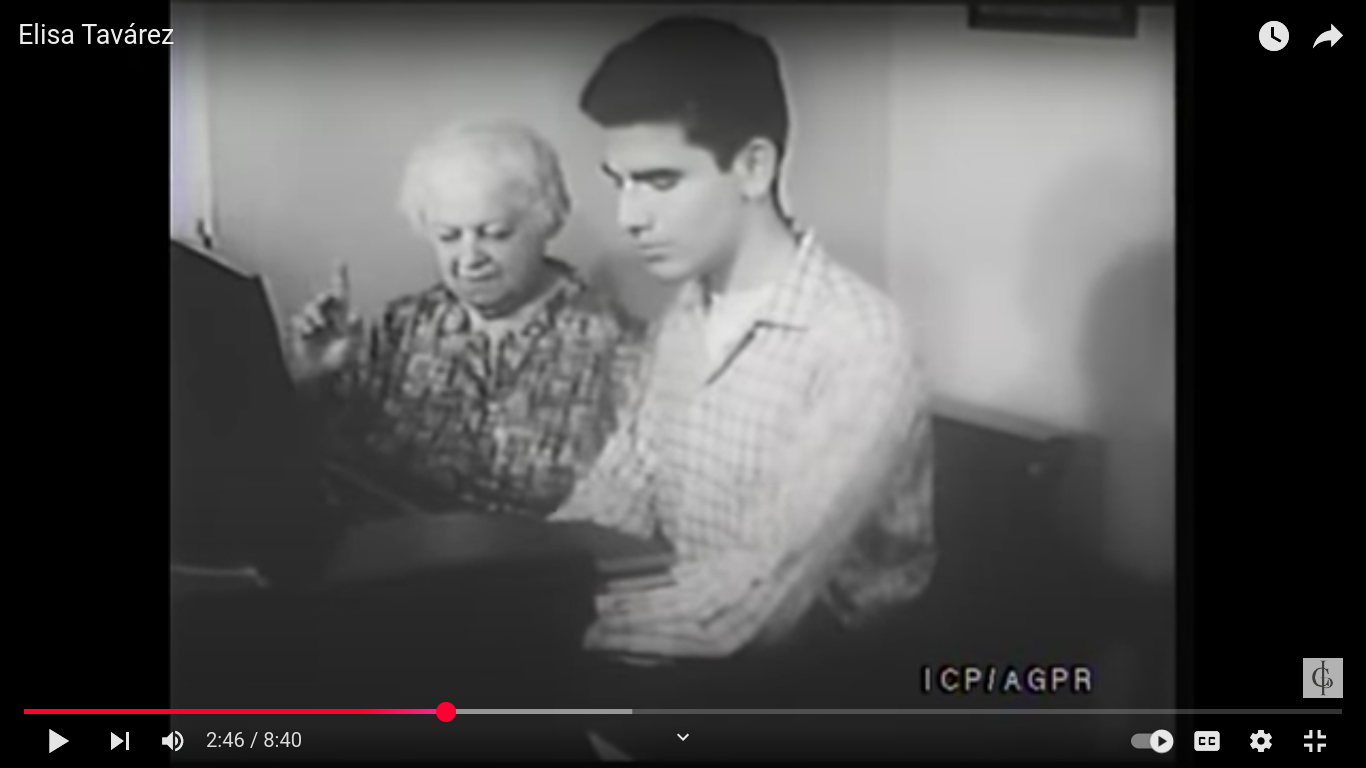 Pantallazo video Elisa Tavárez